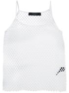 Federica Tosi - Mesh Tank Top - Women - Cotton/spandex/elastane - S, White, Cotton/spandex/elastane