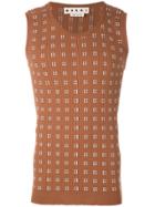 Marni Geometric Knitted Pullover - Brown
