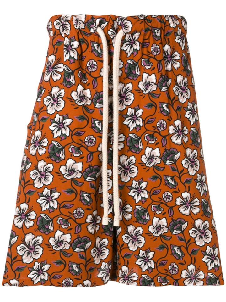 Loewe Floral Print Bermudas - Orange