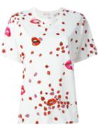 Giamba Mouth And Ladybird Print T-shirt, Women's, Size: 38, Nude/neutrals, Cotton