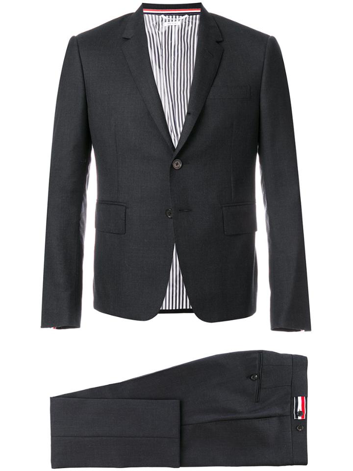 Thom Browne High Armhole Suit With Tie And Low Rise Skinny Trouser In