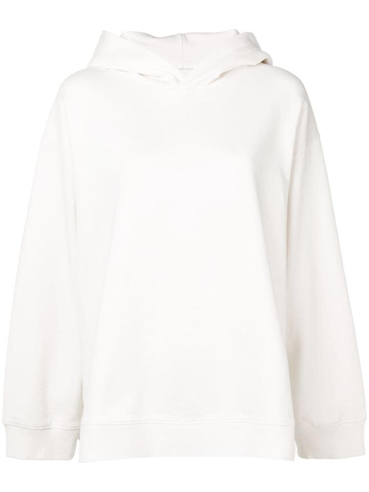 Mm6 Maison Margiela Oversized Printed Hoodie - White