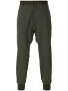 Neil Barrett Gathered Ankle Trousers - Green
