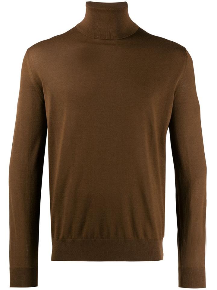 Prada Roll Neck Jumper - Brown