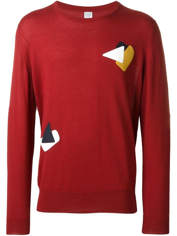 E. Tautz Fine Knit Jumper, Men's, Size: Medium, Red, Silk/cashmere/wool