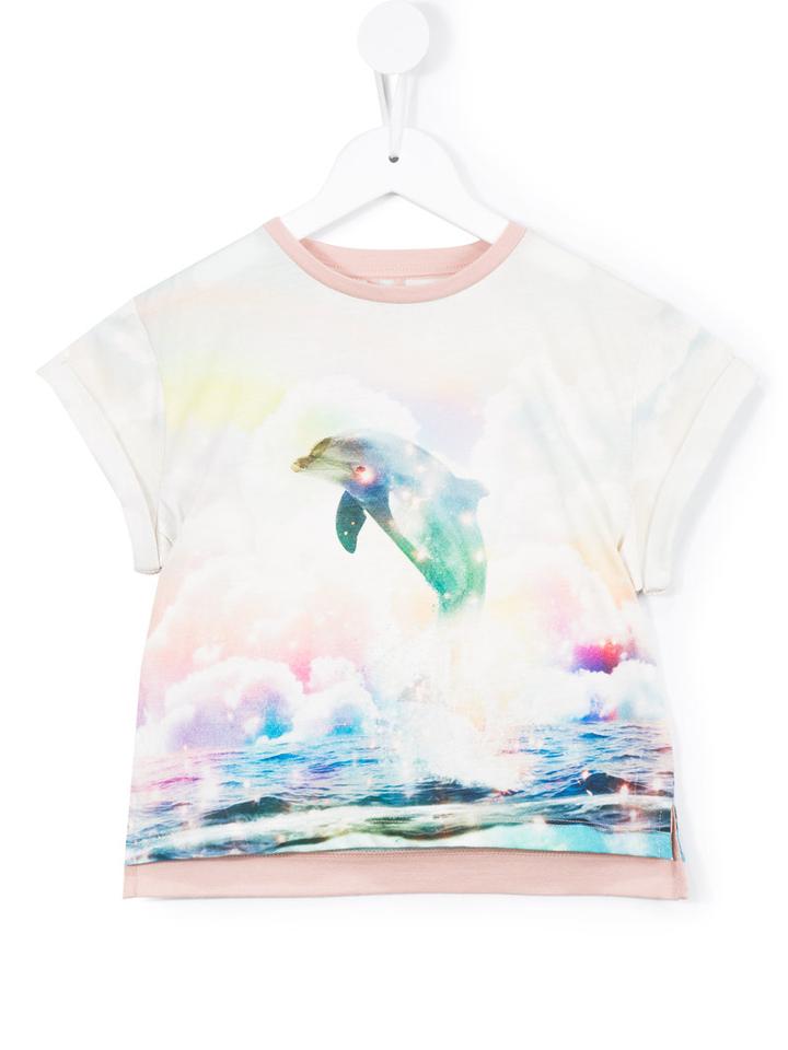 Stella Mccartney Kids Dolphin Print T-shirt, Girl's, Size: 6 Yrs, Ivory