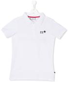 Philipp Plein Junior Teen Logo-print Polo Shirt - White