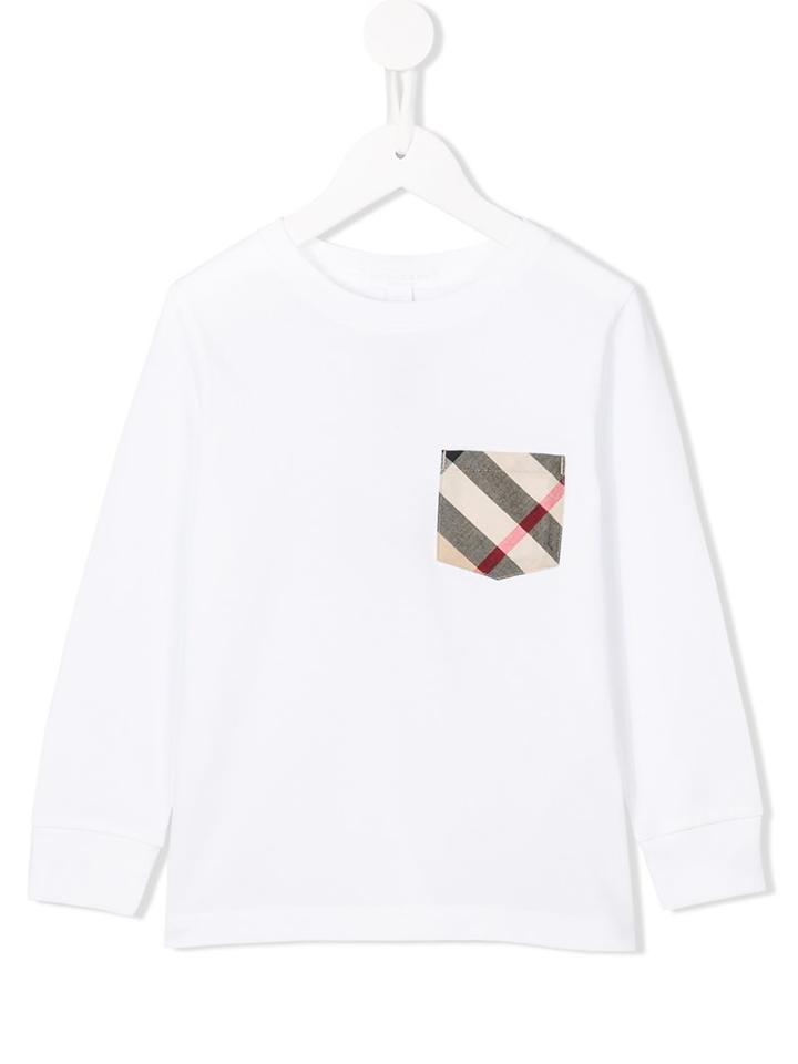 Burberry Kids Contrast Check Pocket Top