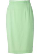 Guy Laroche Vintage Classic Pencil Skirt, Women's, Size: 36, Green