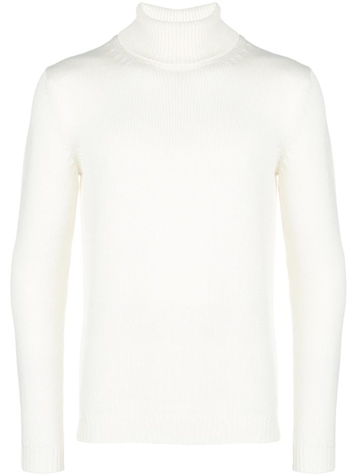 Roberto Collina Slim Fit Turtleneck - White