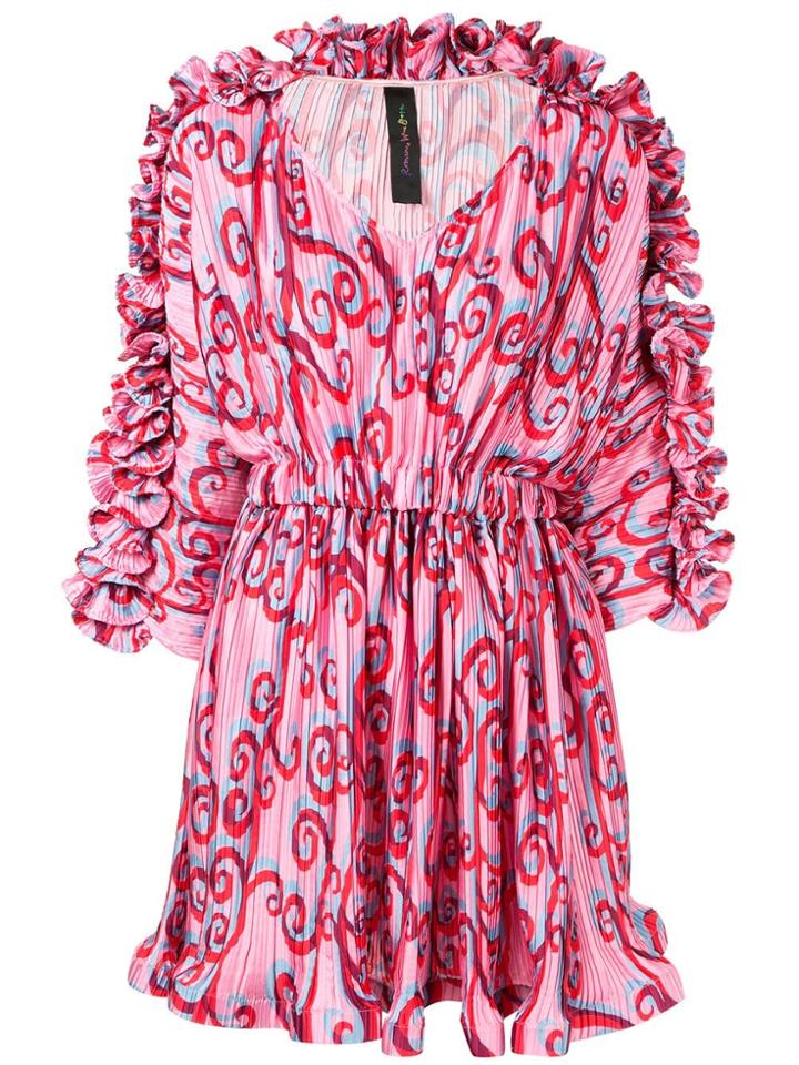 Romance Was Born Psychedelic Vine Short Dress - Pink