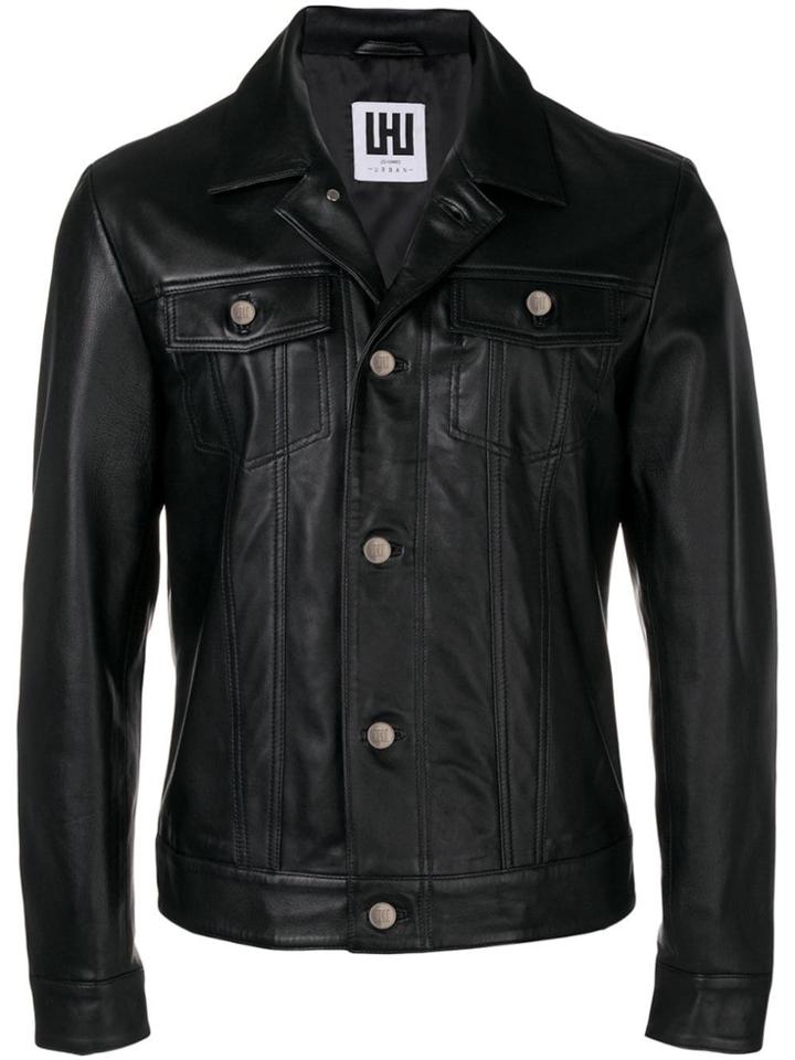 Les Hommes Urban Panelled Overshirt Jacket - Black
