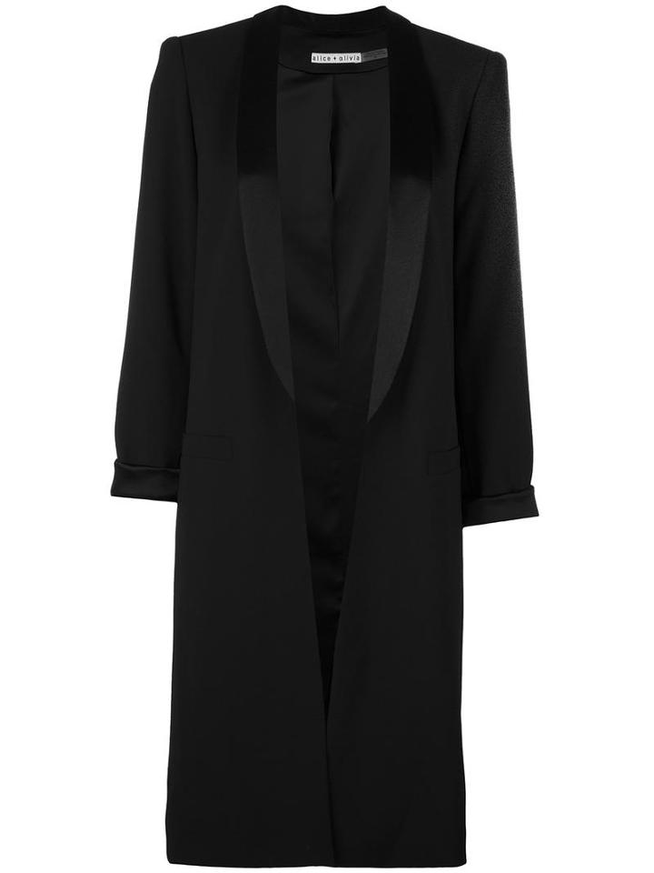 Alice+olivia 'kylie' Coat, Women's, Size: Small, Black, Polyester/spandex/elastane