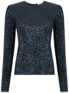 Nk Sequinned Knit Blouse - Blue