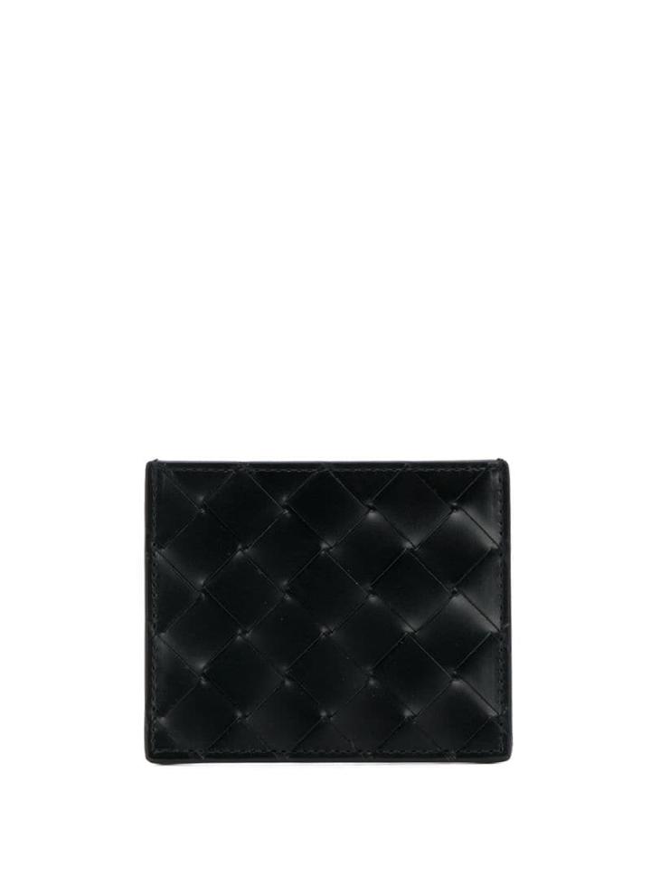 Bottega Veneta Intrecciato Weave Cardholder - Black
