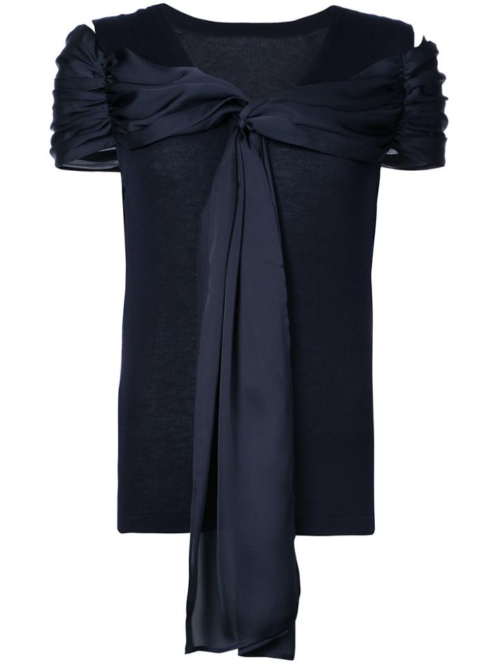 Adeam Front Tie Blouse - Blue