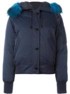 Kenzo 'tech' Puffer Jacket, Women's, Size: Medium, Blue, Feather Down/acrylic/nylon/feather