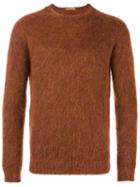 Nuur Crew Neck Jumper, Men's, Size: 54, Yellow/orange, Nylon/mohair/wool