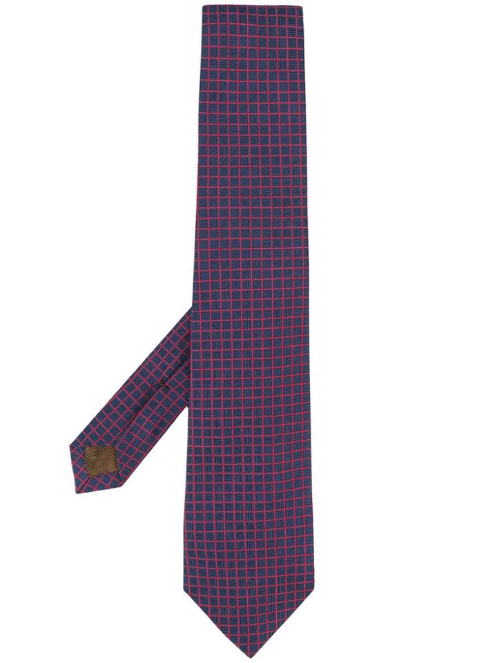 Church's Check Print Necktie - Blue