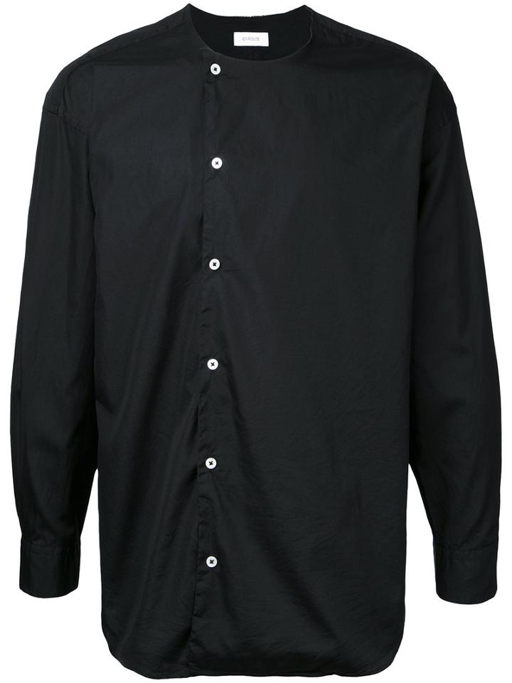 En Route Off Centre Fastening Shirt, Men's, Size: 1, Black, Cotton