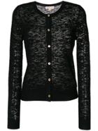 Michael Michael Kors Lace Knit Cardigan - Black