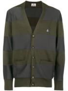 Vivienne Westwood Striped Logo Cardigan - Green