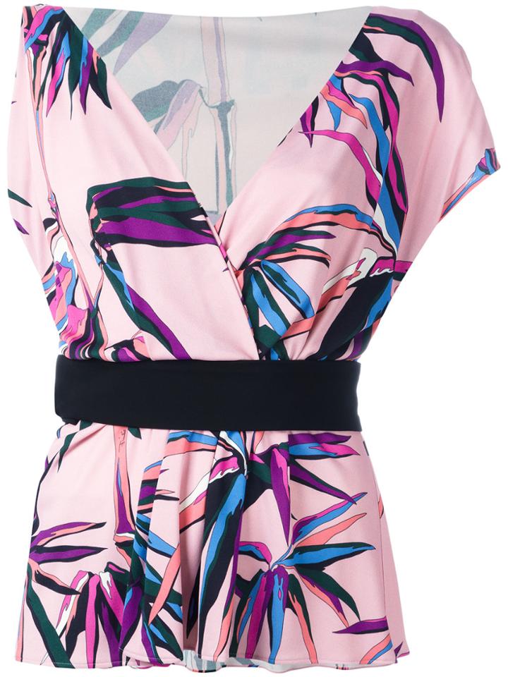 Emilio Pucci Palm Trees Print Top - Multicolour