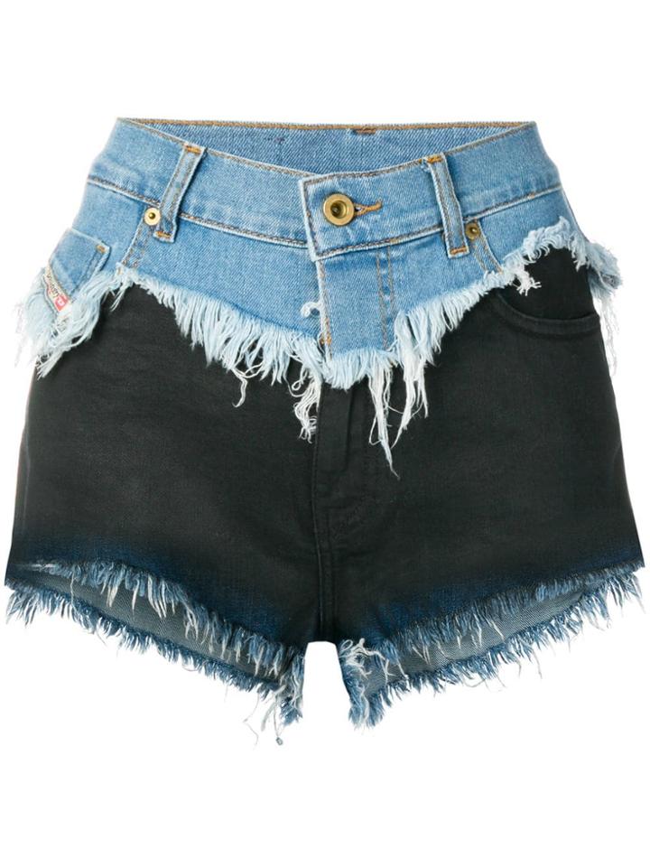 Diesel Double Denim Shorts - Blue