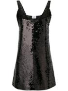 Dondup Sequin V-neck Dress - Black