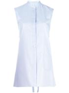 Helmut Lang Striped Apron Shirt, Women's, Size: Medium, Blue, Cotton