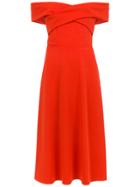 Tufi Duek Midi Off The Shoulder Dress - Red