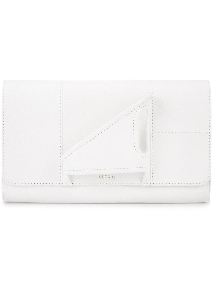 Perrin Paris L'asymetrique Clutch, Women's, White, Leather