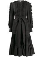 Temperley London Jade Ruffle Detail Dress - Black