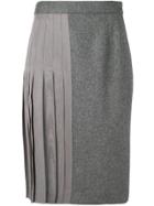 Thom Browne Half-pleated Skirt - Grey