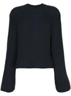 Rosetta Getty Cropped Back Pullover - Blue
