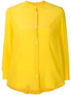 Blanca 3/4 Sleeve Button Blouse - Yellow & Orange