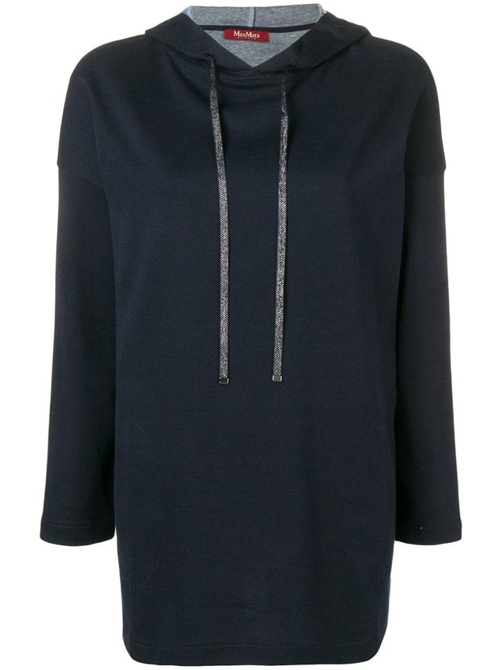 Max Mara Studio Oversized Hoodie - Blue