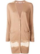 Twin-set Long Lace Cardigan - Brown