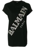 Balmain Crystal Logo T-shirt - Black