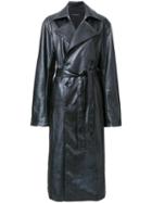 Dressedundressed Belted Trench Coat, Adult Unisex, Size: 2, Black, Polyurethane