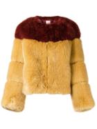 Venus Faux-fur Jacket - Yellow & Orange