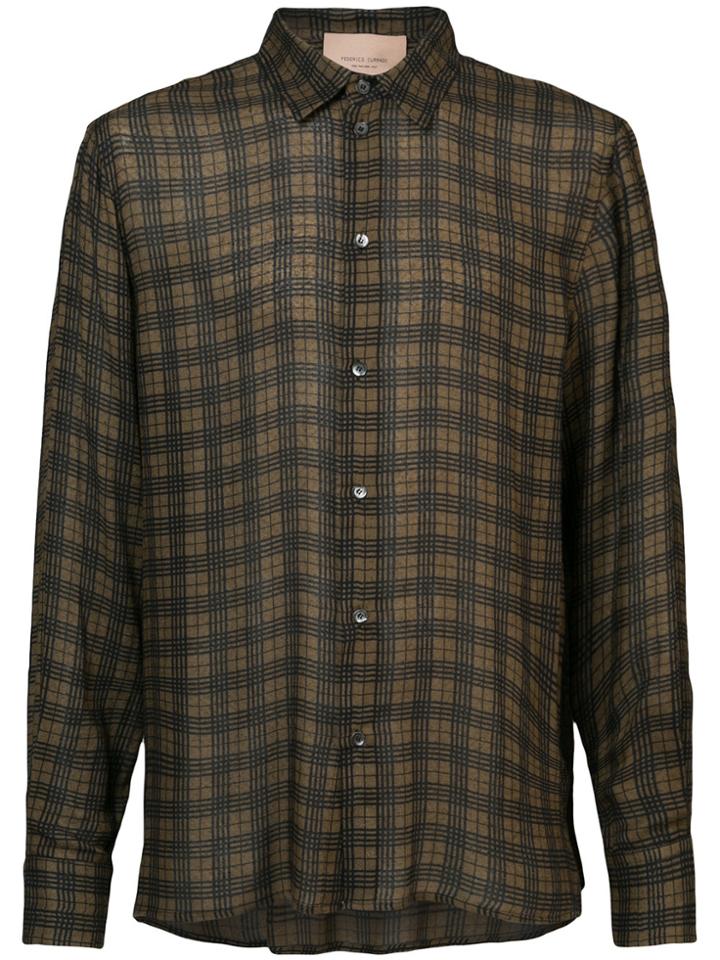 Federico Curradi Check Shirt - Brown