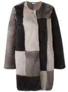 Liska Patchwork Coat, Women's, Size: Medium, Brown, Mink Fur