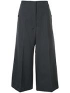 Lemaire Wide Leg Cropped Trousers - Grey