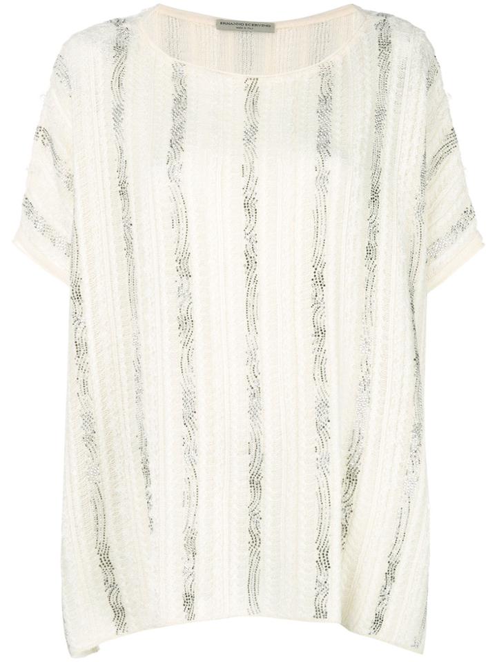 Ermanno Scervino Woven T-shirt - Nude & Neutrals