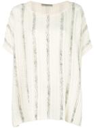 Ermanno Scervino Woven T-shirt - Nude & Neutrals