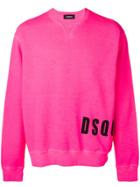 Dsquared2 Logo Print Sweatshirt - Pink & Purple