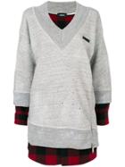 Dsquared2 Layered Sweatshirt Dress - Grey