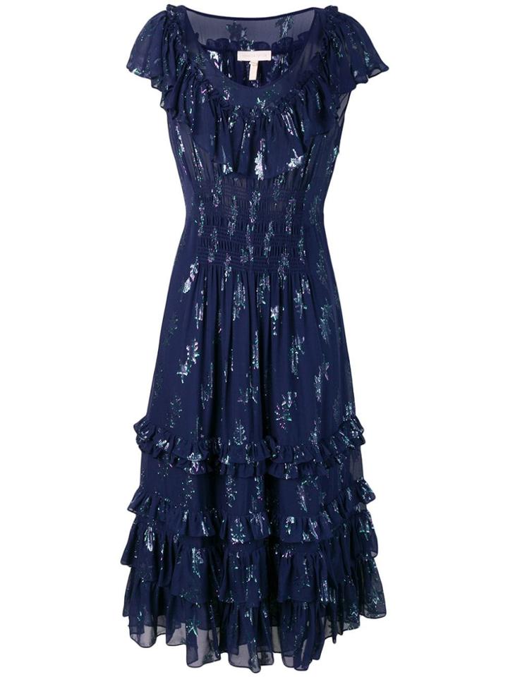 Rebecca Taylor Metallic Star Dress - Blue