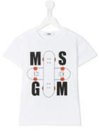 Msgm Kids - Logo Print T-shirt - Kids - Cotton - 6 Yrs, Boy's, White